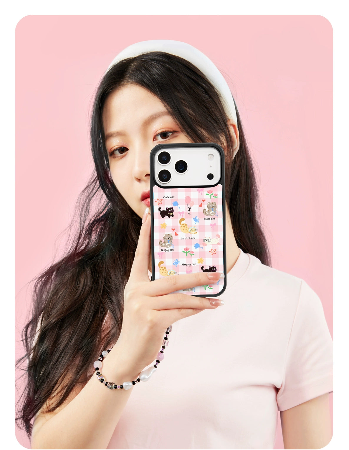 iCraftPro | Frosted Cute Cat Case with MagSafe & Shockproof Protection for iPhone 13/14/15/16/17 Pro (Max)