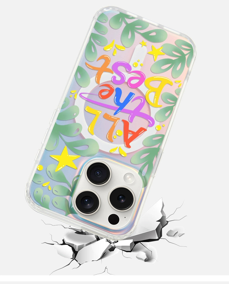 iCraftPro | Apple 17promax mobile phone case new iphone16pro women's 15 magnetic attraction gradual change laser magsafe advanced sense 14 niche simplicity 13 fresh ip12 protective case