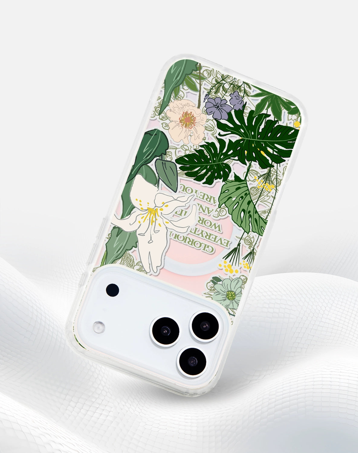 iCraftPro | Aesthetic Floral Case - MagSafe & Lanyard for iPhone 17ProMax 15Pro 14 13