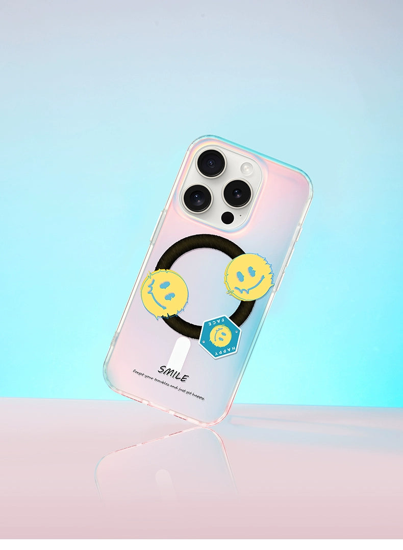 iCraftPro | Magnetic Case with Glitter Heart & Holographic Finish for iPhone 12-17 Pro Max | Feminine Design