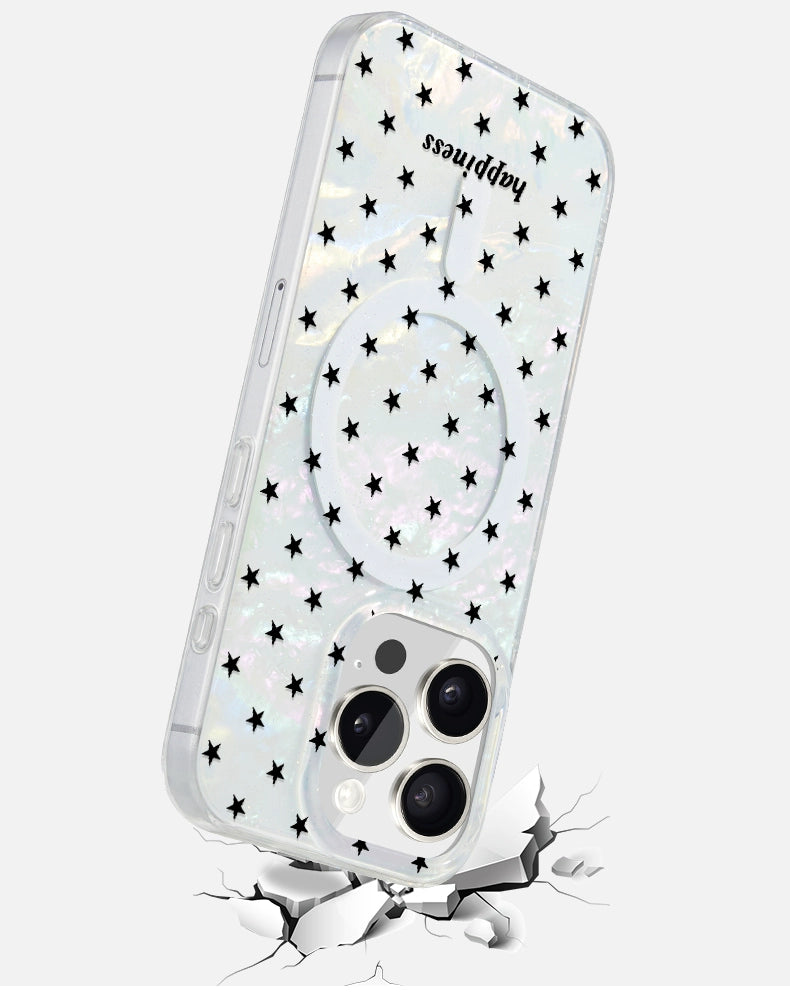 iCraftPro | Colorful Shell Pattern Star Case with MagSafe Strap for iPhone 13/14/15/16/17 Pro Max