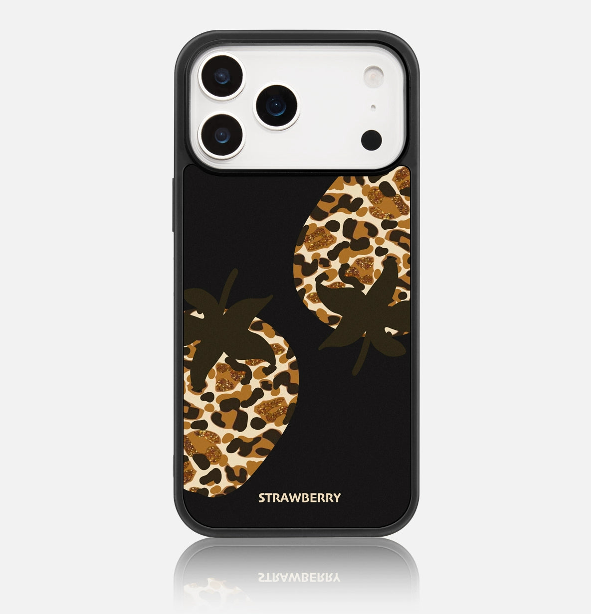 iCraftPro | Magnetic Case for iPhone 13-17 Pro Max | Women's Matte Leopard & Strawberry Design