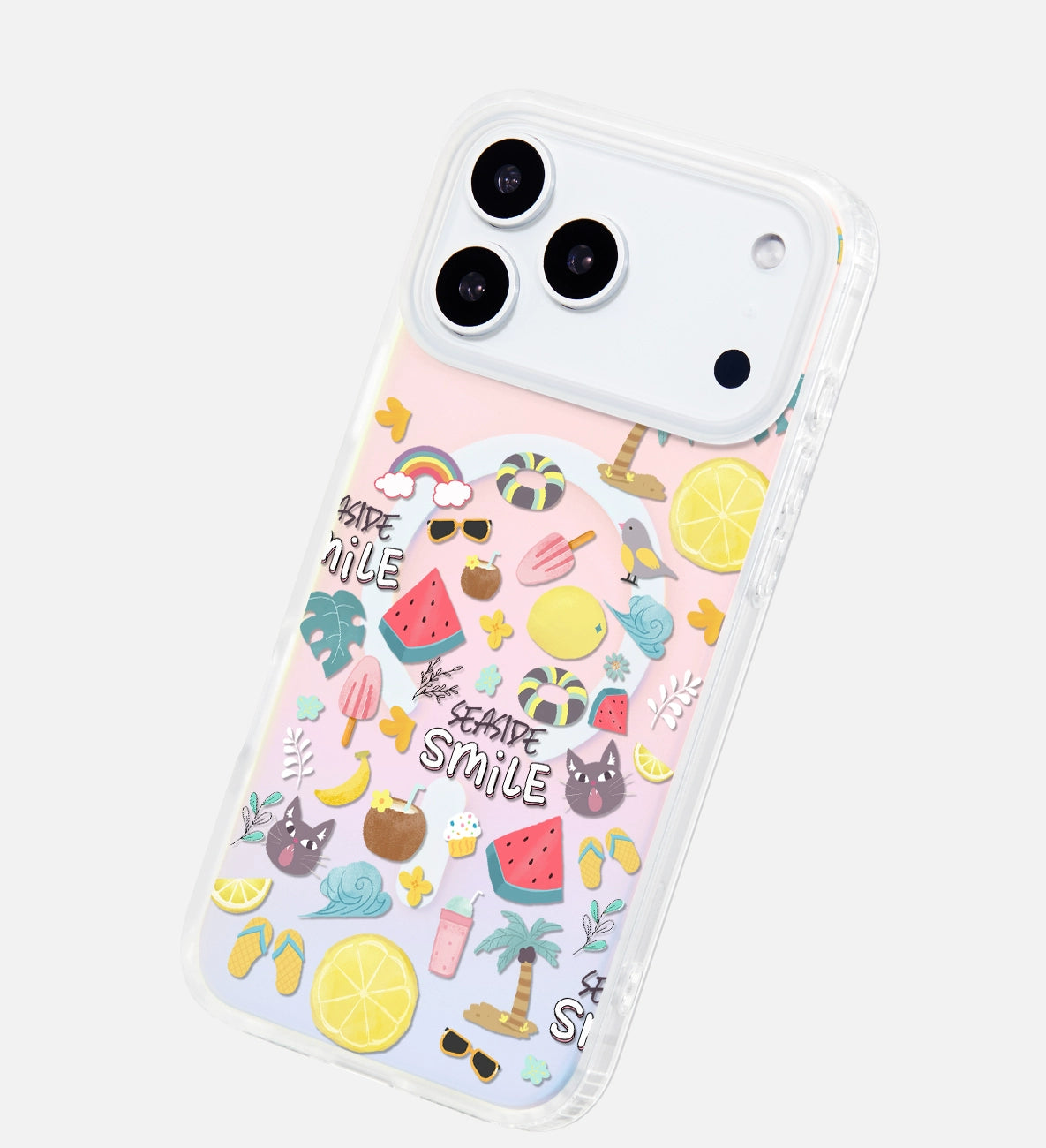 iCraftPro | Holographic Aura MagSafe Case for iPhone 17ProMax 16/15/14 - Creative Design with Trendy Lanyard