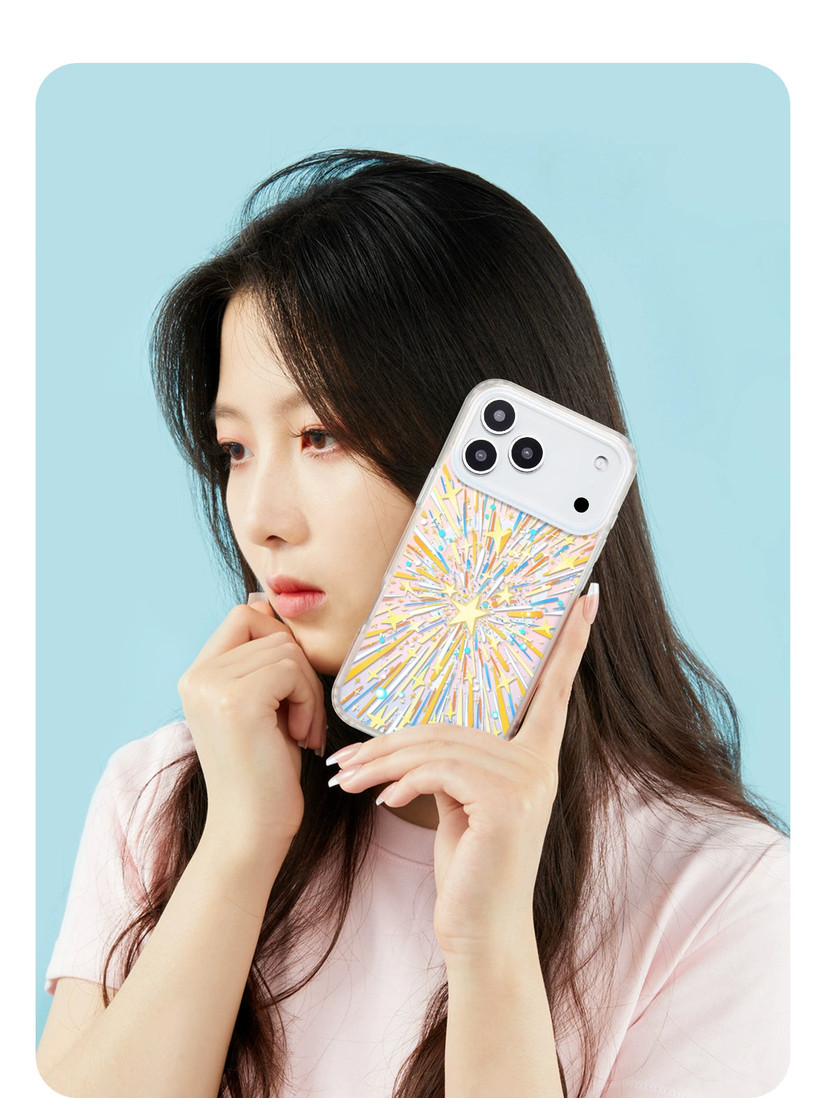 iCraftPro | Magnetic Case for IPhone with Gradient Holographic Star Design