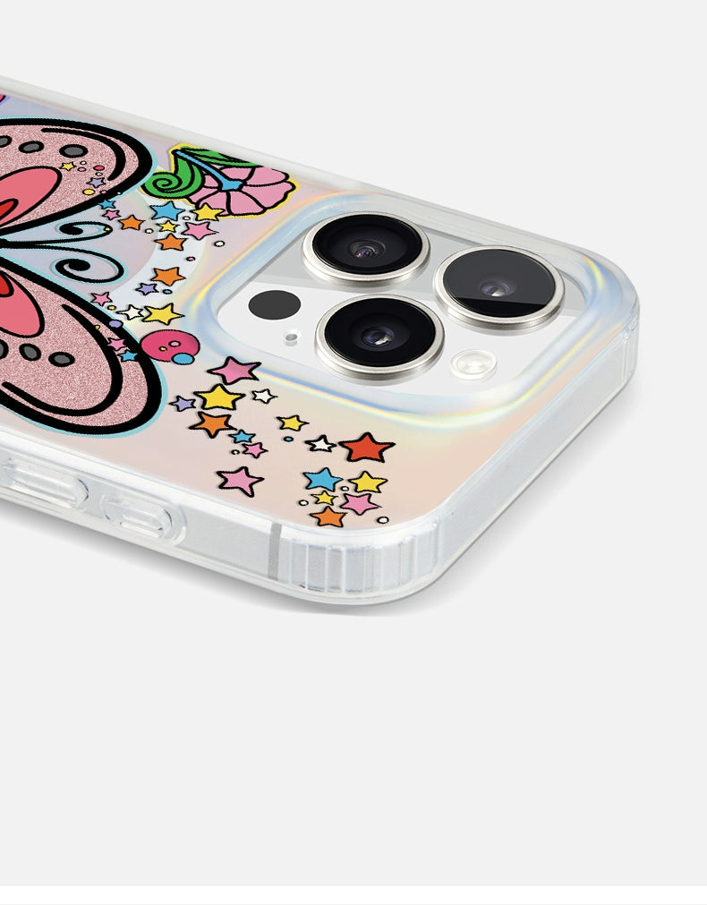 iCraftPro | Apple 17promax mobile phone case new iphone16pro women's 15 advanced magnetic suction laser magsafe fashion 14 niche 13 color butterfly ip12 protective case