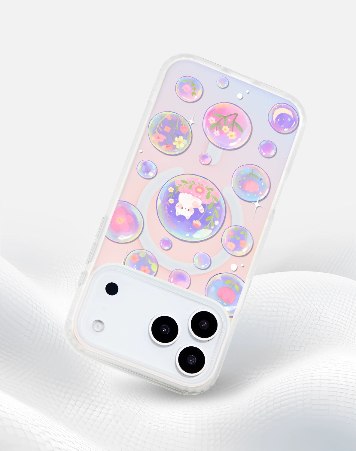 iCraftPro | Magnetic Holographic Case with Lanyard for iPhone 12/13/14/15/16 Pro/17 Pro Max. Colorful Cartoon World Design.