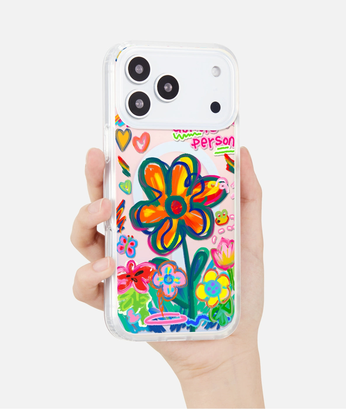 iCraftPro | Floral Holographic MagSafe Case with Lanyard for Apple 17ProMax iPhone 16/15/14/13/12 - Chic & Creative