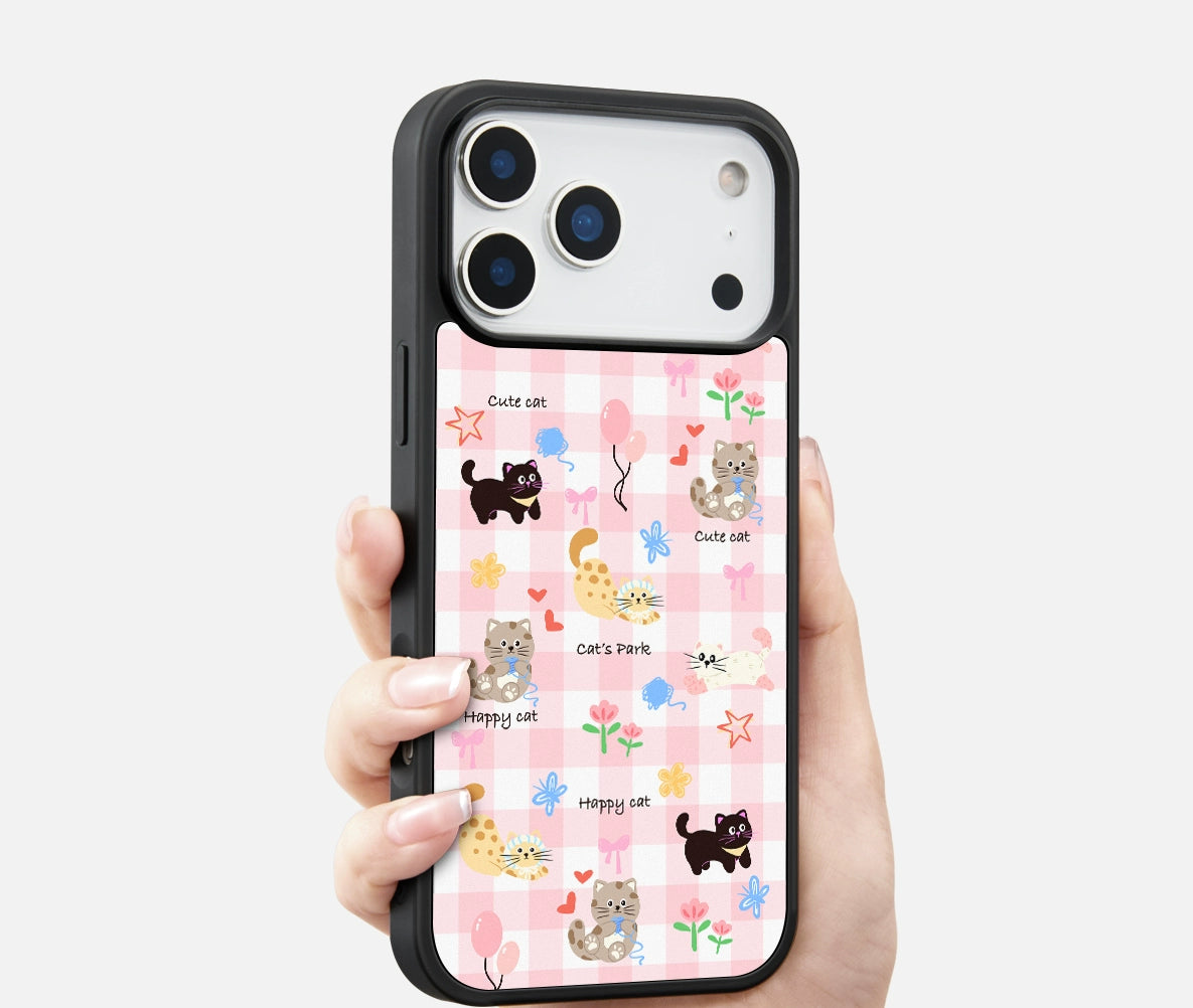 iCraftPro | Frosted Cute Cat Case with MagSafe & Shockproof Protection for iPhone 13/14/15/16/17 Pro (Max)