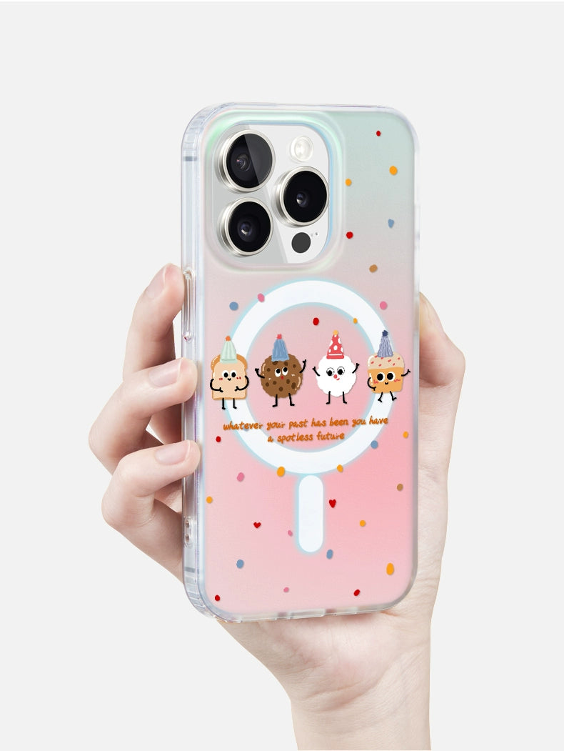 iCraftPro | Festive Holographic Case for Apple iPhone 17/16 Pro Max, Cute Christmas Sticker Design, MagSafe Magnetic & Shockproof
