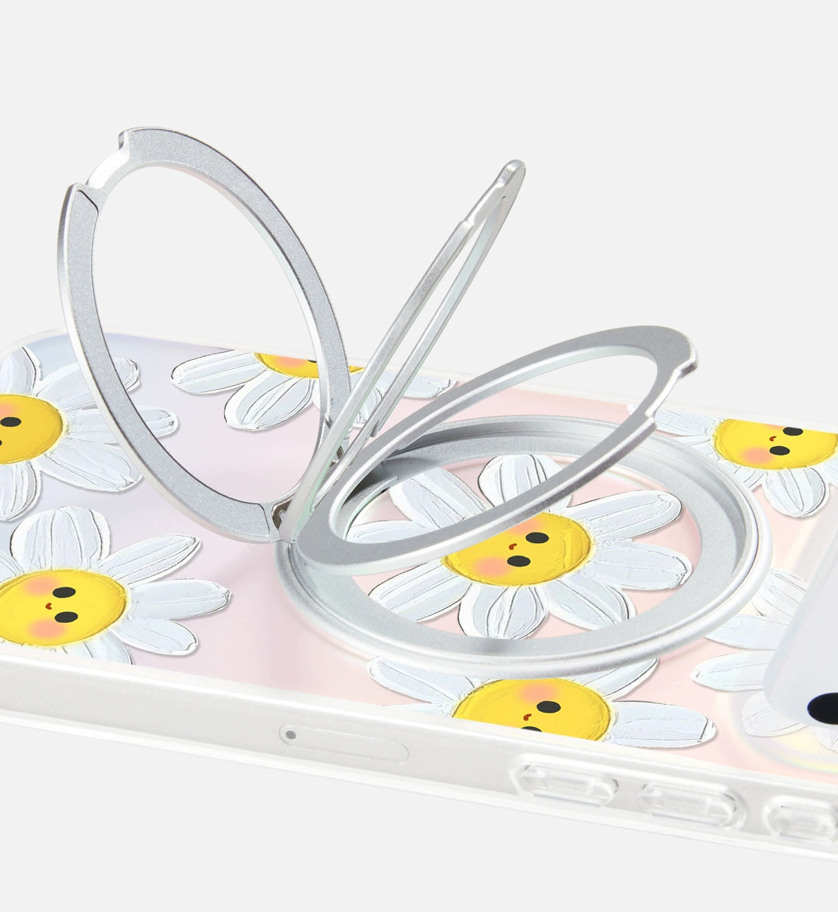 iCraftPro | Magnetic Case with Stand for iPhone 17/16/15/14/13 Pro Max - Chic Daisy Design