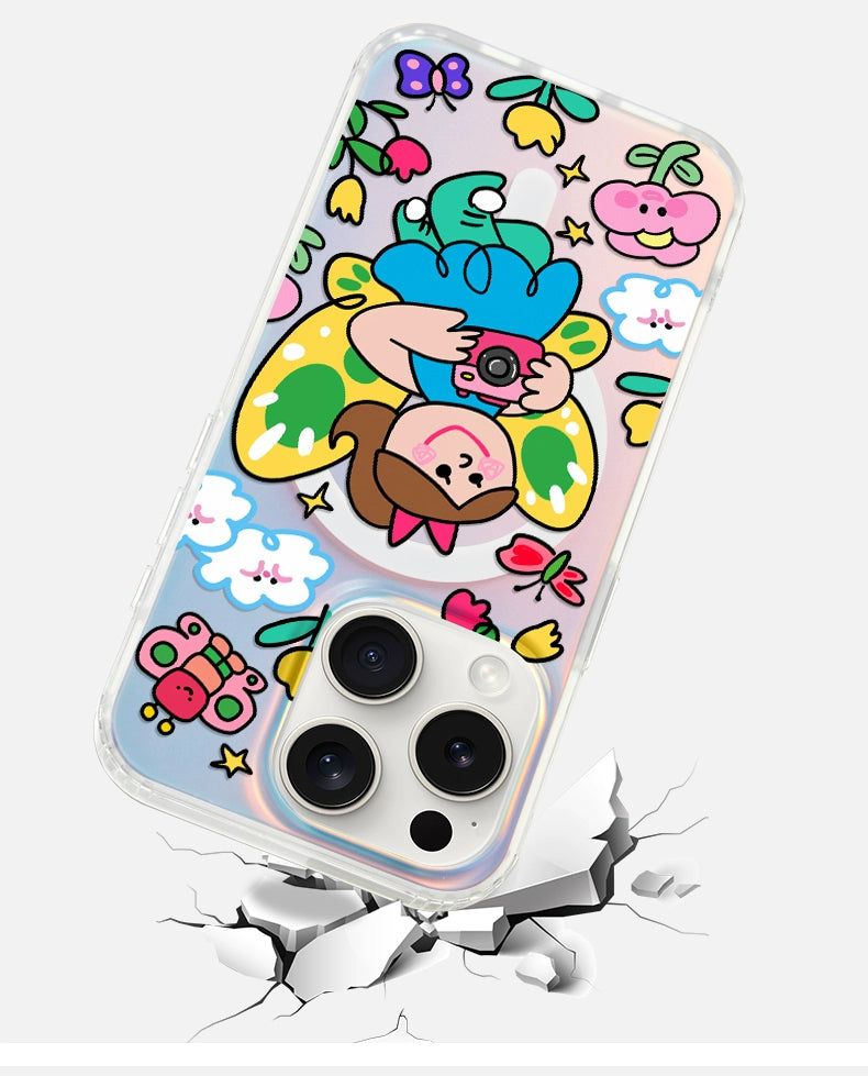 iCraftPro | Apple 17promax mobile phone case new iphone16pro women's 15 advanced magnetic suction magsafe laser fashion 14 cartoon 13 creative butterfly girl 12 protective case