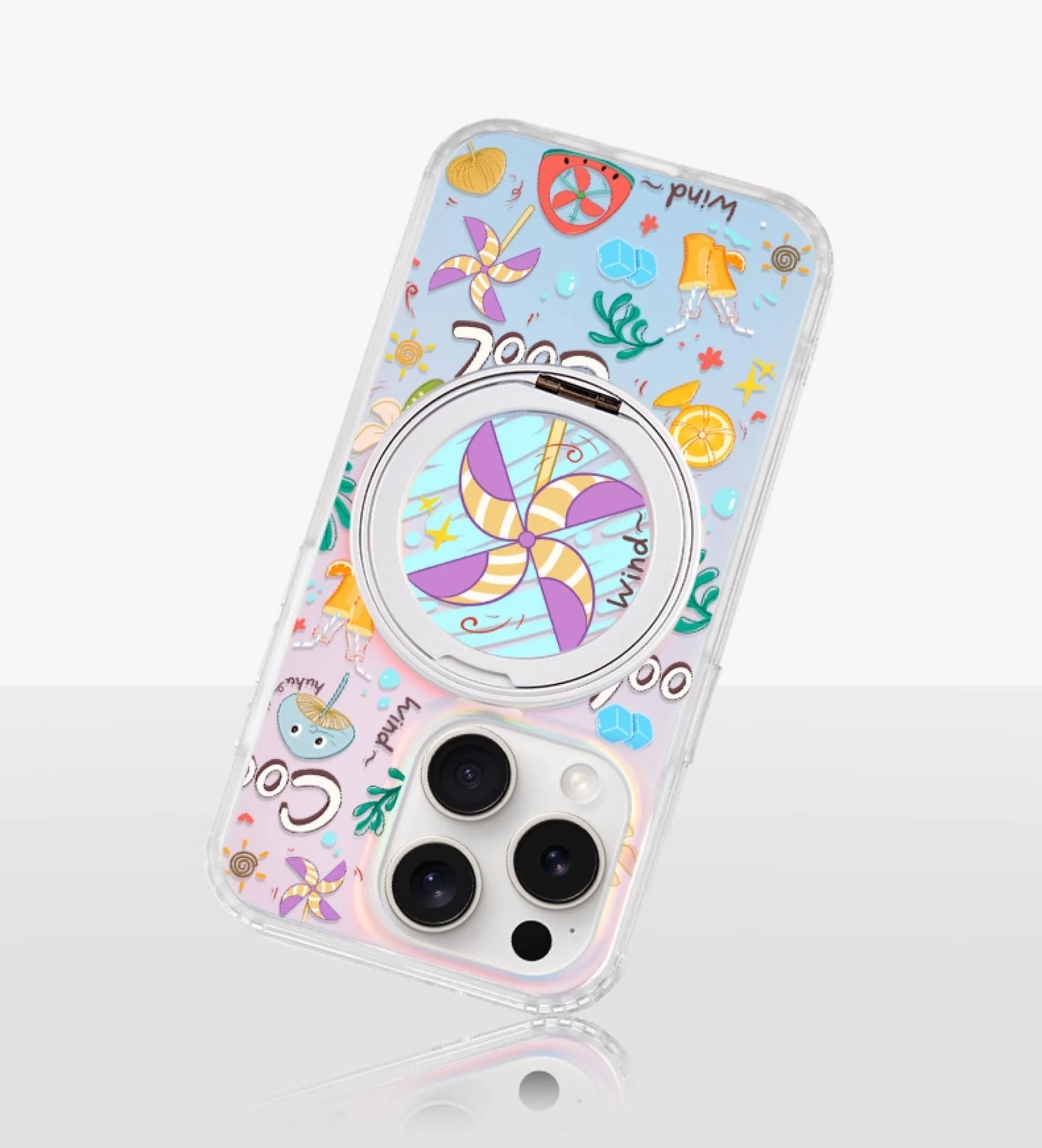 iCraftPro | Apple 17promax mobile phone case new iphone16pro advanced sense 15 magnetic suction magsafe with bracket fulcrum 14 laser gradual change 13 fresh ip creative fashion