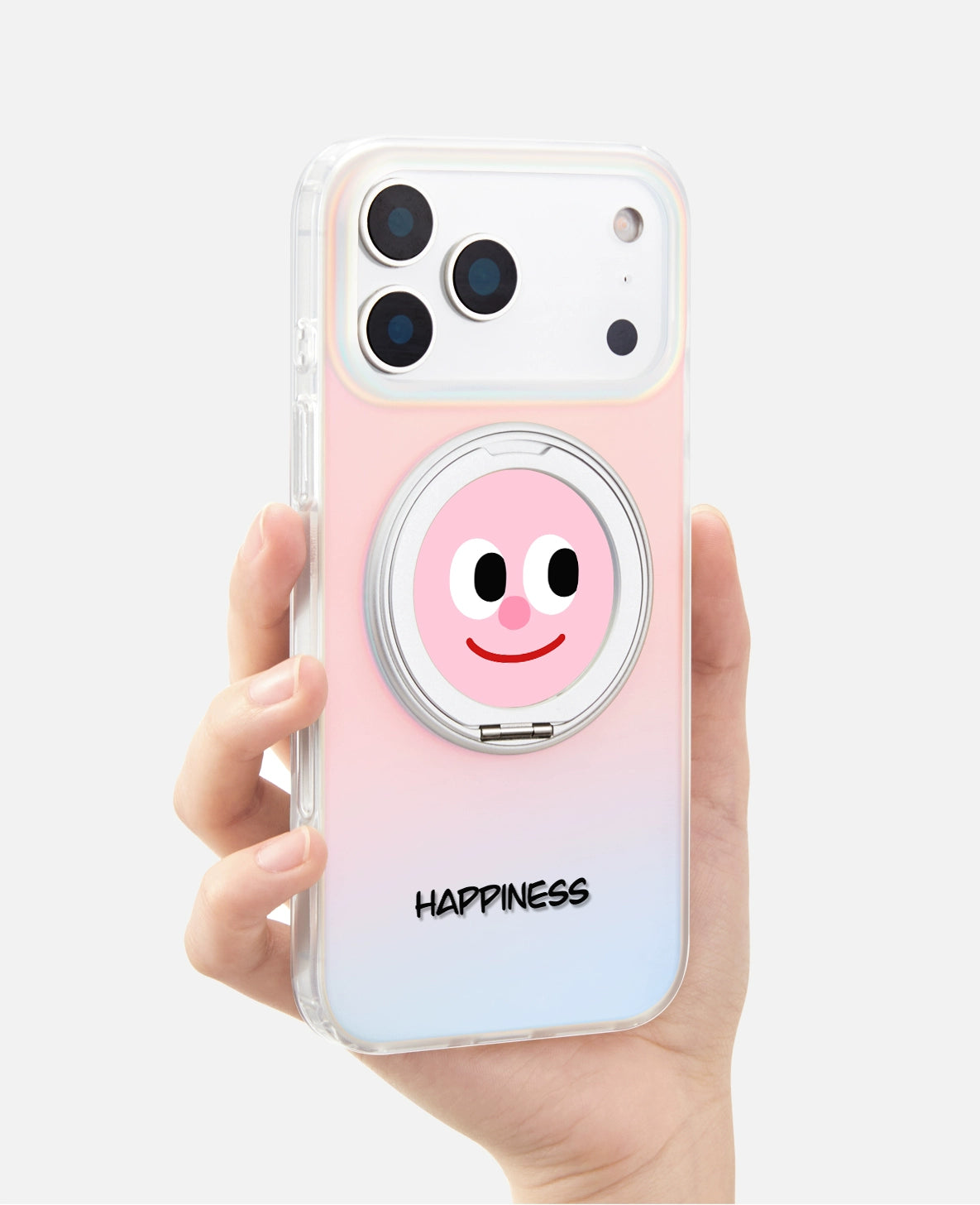 iCraftPro | Premium Magnetic iPhone Case with Kickstand | Summer Holographic Emoji Style
