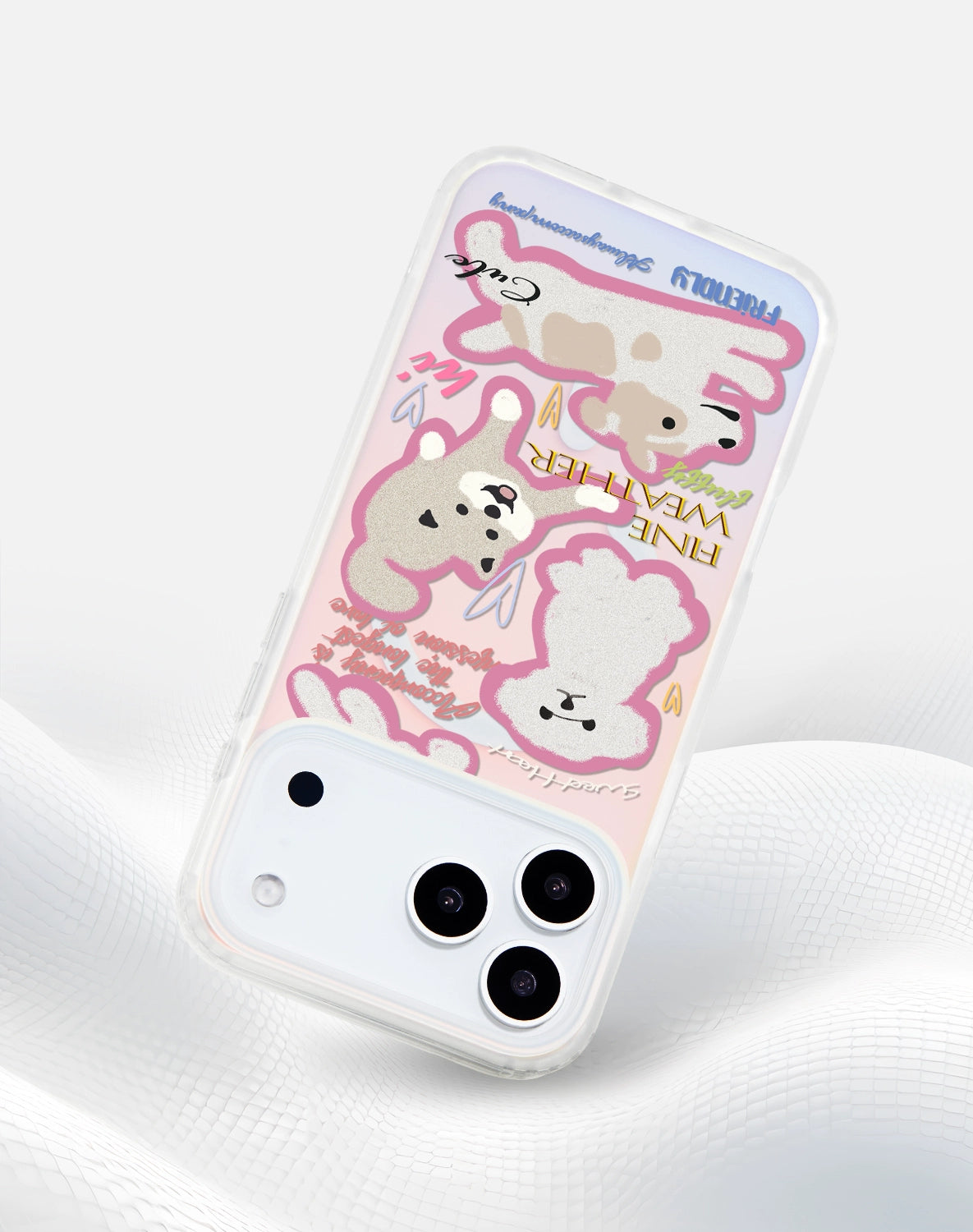 iCraftPro | Holographic Puppy Design Magnetic Case for iPhone 17 Pro Max, Cute & Shockproof