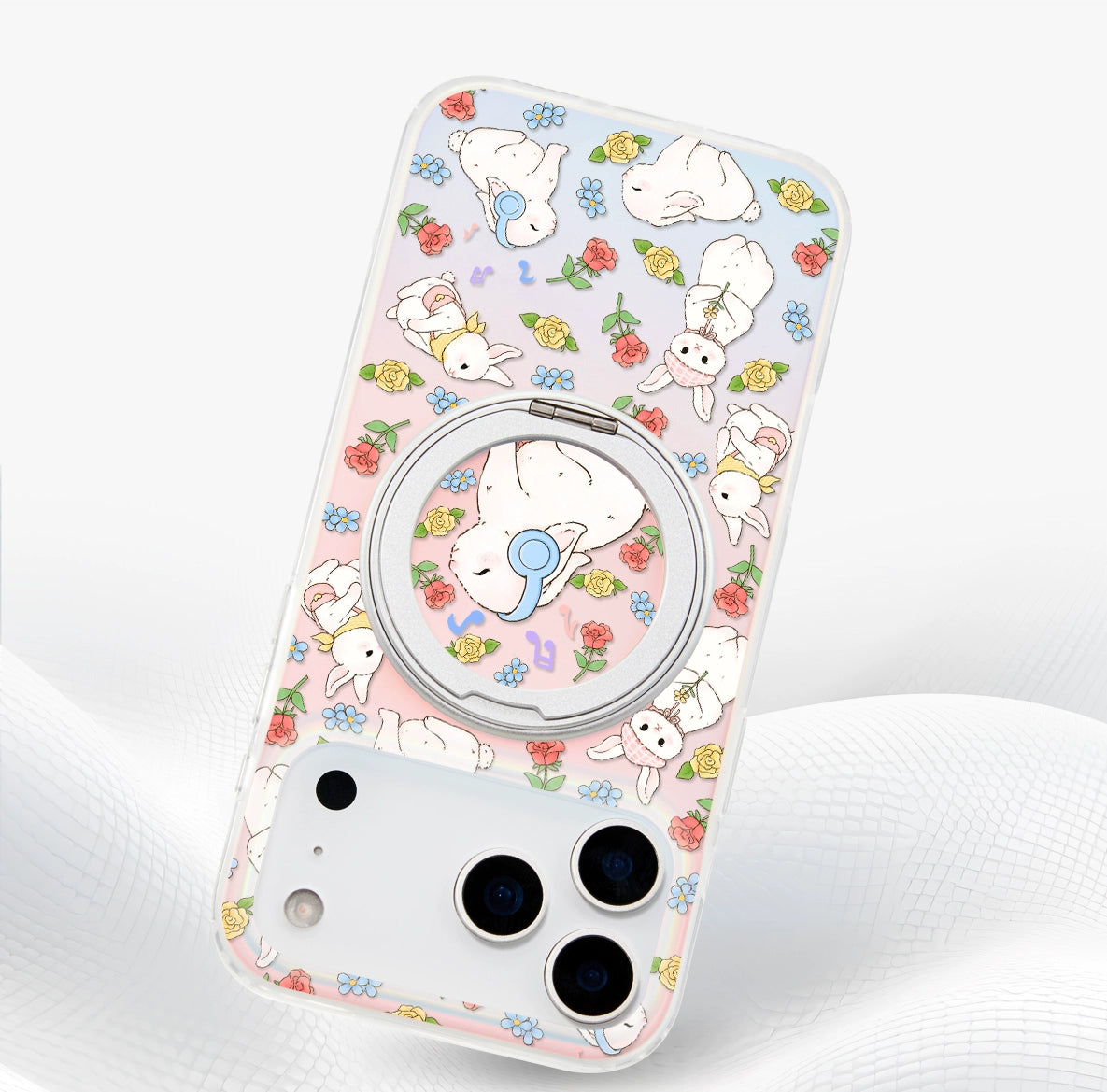 iCraftPro | Magnetic Case with Stand for iPhone 12-17 Pro Max, MagSafe Compatible Holographic Gradient Design, Creative and Cute Aesthetic.