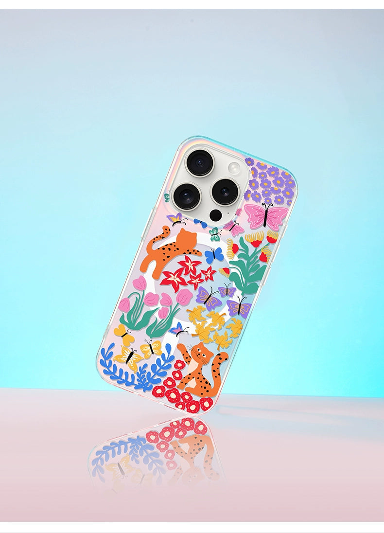 iCraftPro | Magnetic Gradient Case with Original Butterfly Design for iPhone 12/13/14/15/16 Pro/17 Pro Max. Unique & Fresh Style.