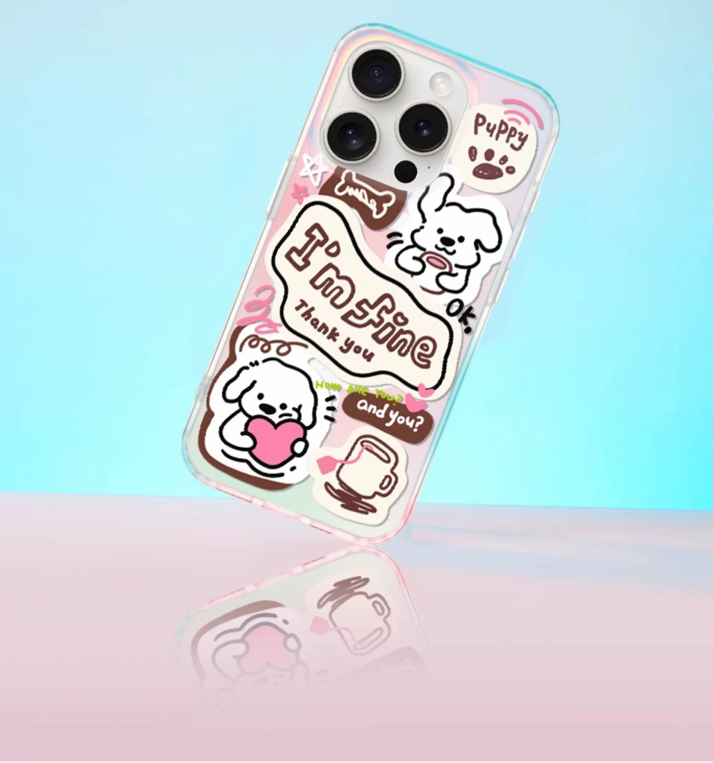 iCraftPro | Magnetic Case for iPhone 12-17 Pro Max | Cute Cartoon Puppy Design with Laser Art, Unique & Stylish