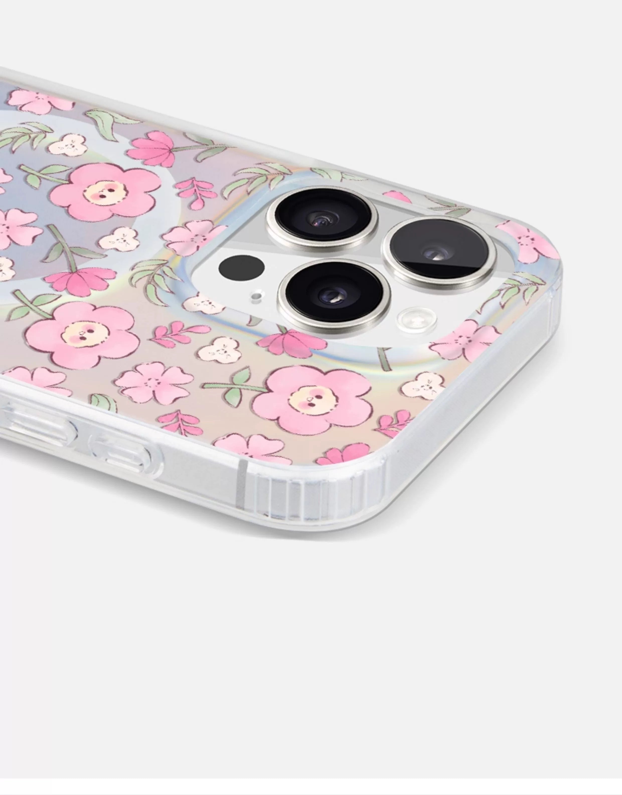 iCraftPro | Applicable to Apple 17promax mobile phone case, new iphone16pro female magnetic gradient laser 15 with lanyard, high-end sense 14, literary and fresh 13, smiling face flower 12 protective case