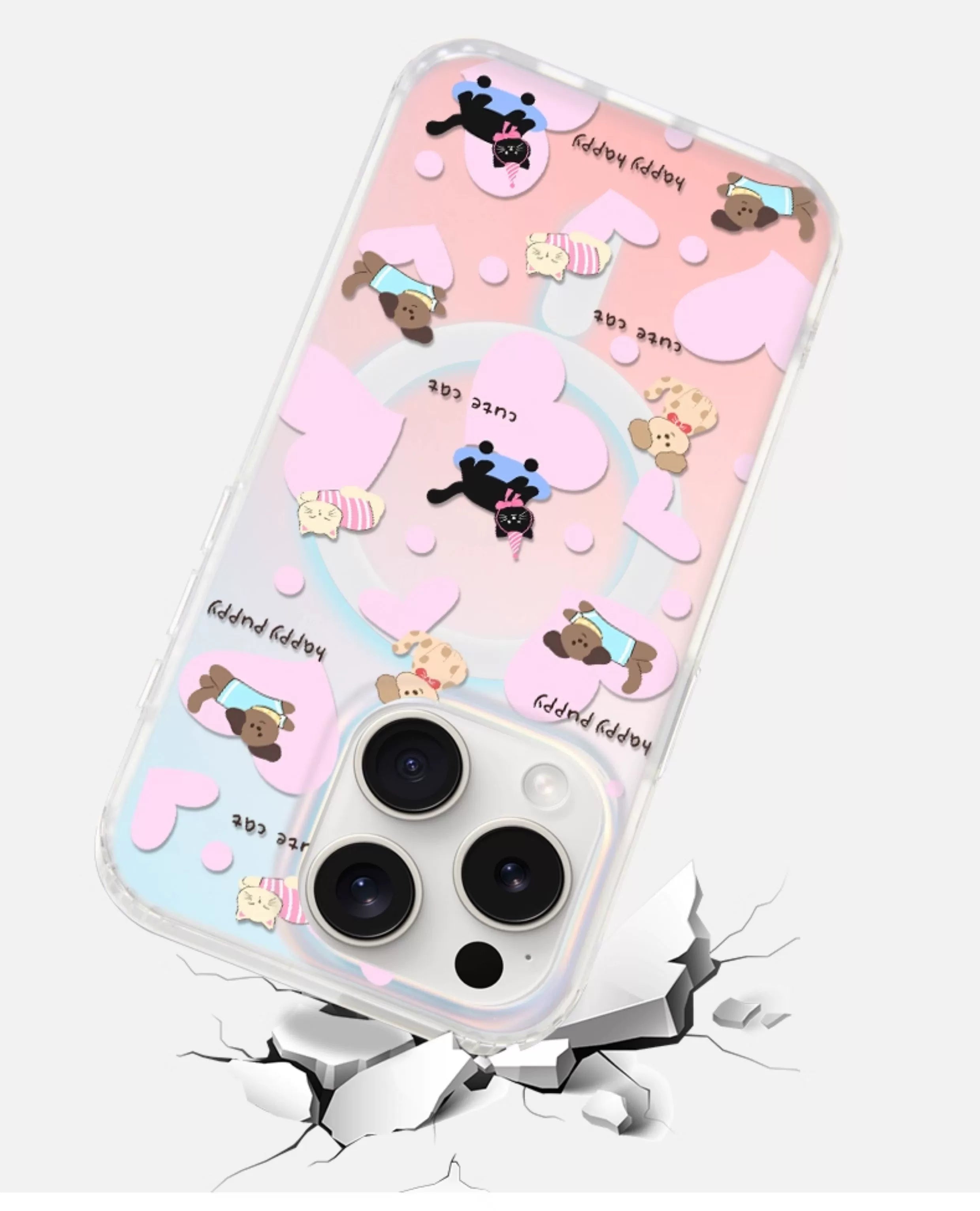 iCraftPro | Chic Adorable Pet Case - Magnetic Frosted Finish for iPhone 12 to 17 Pro Max