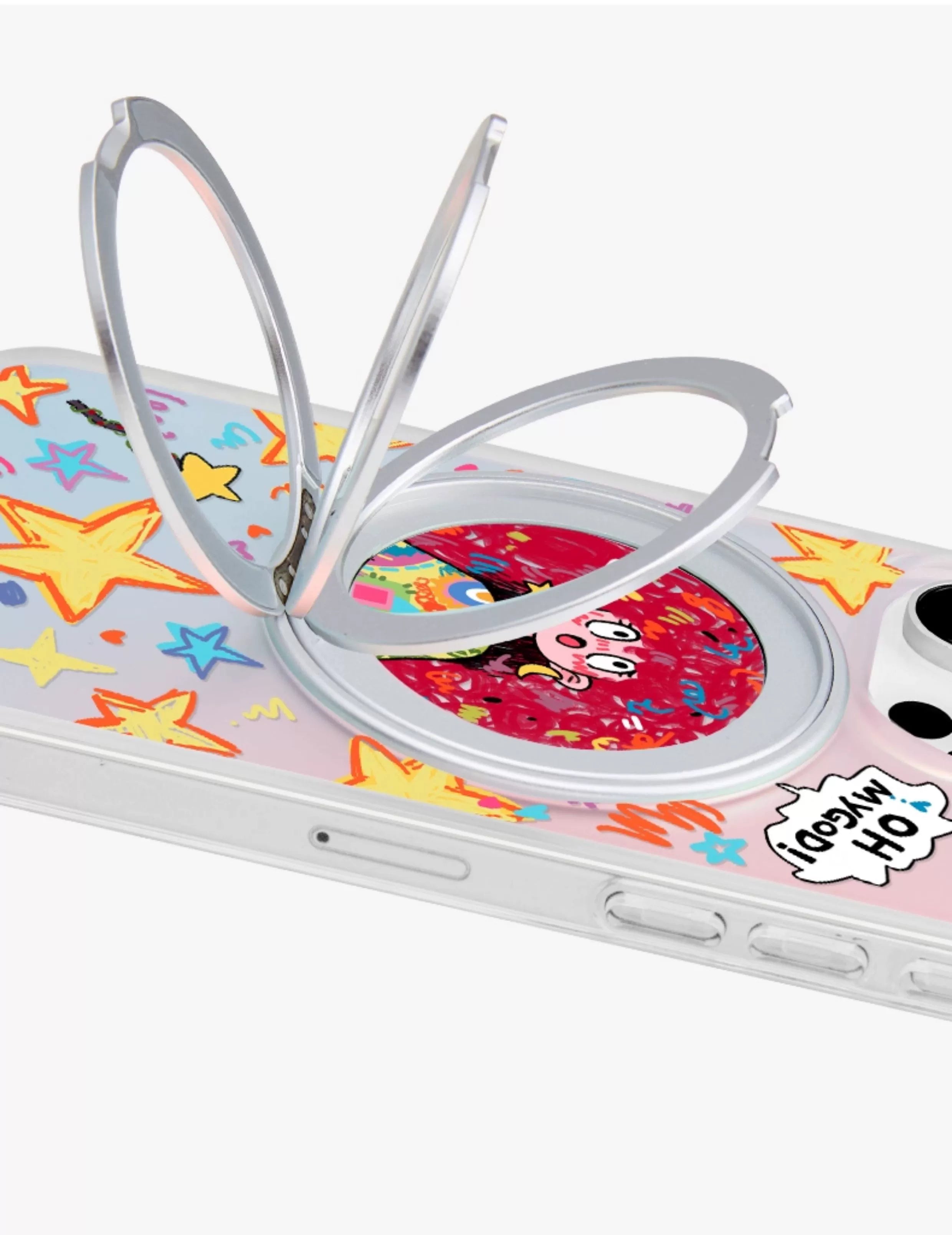 iCraftPro | Magnetic Case with Stand & Holographic "Magical Girl" Design for iPhone 12/13/14/15/16/17 Pro (Max)