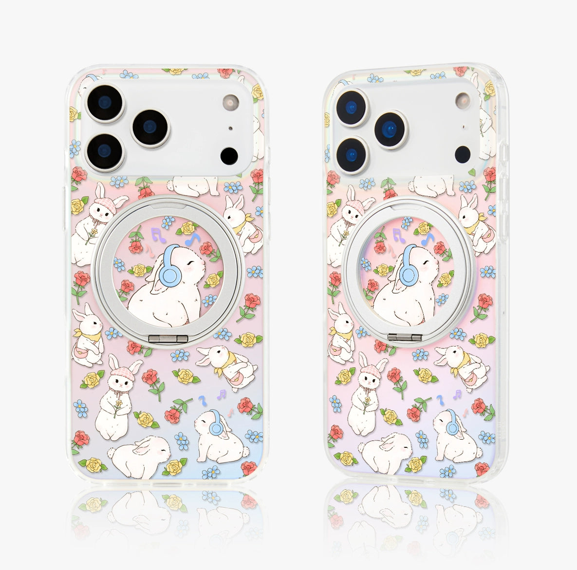 iCraftPro | Magnetic Case with Stand for iPhone 12-17 Pro Max, MagSafe Compatible Holographic Gradient Design, Creative and Cute Aesthetic.