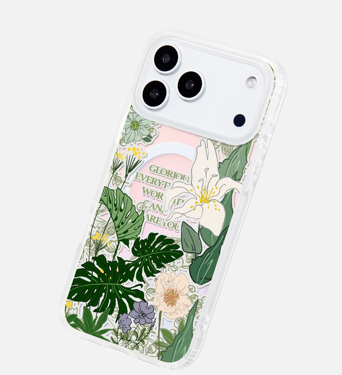 iCraftPro | Aesthetic Floral Case - MagSafe & Lanyard for iPhone 17ProMax 15Pro 14 13