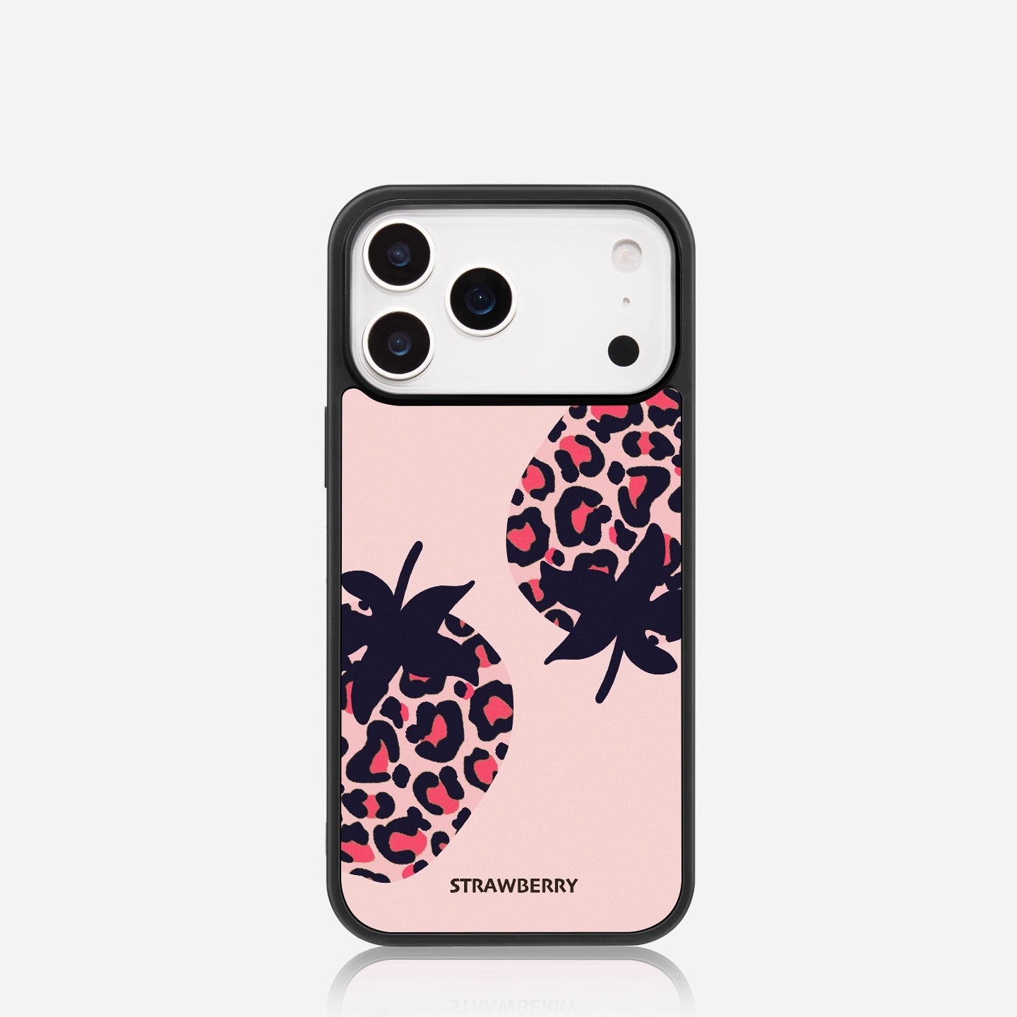 iCraftPro | Magnetic Case for iPhone 13-17 Pro Max | Women's Matte Leopard & Strawberry Design