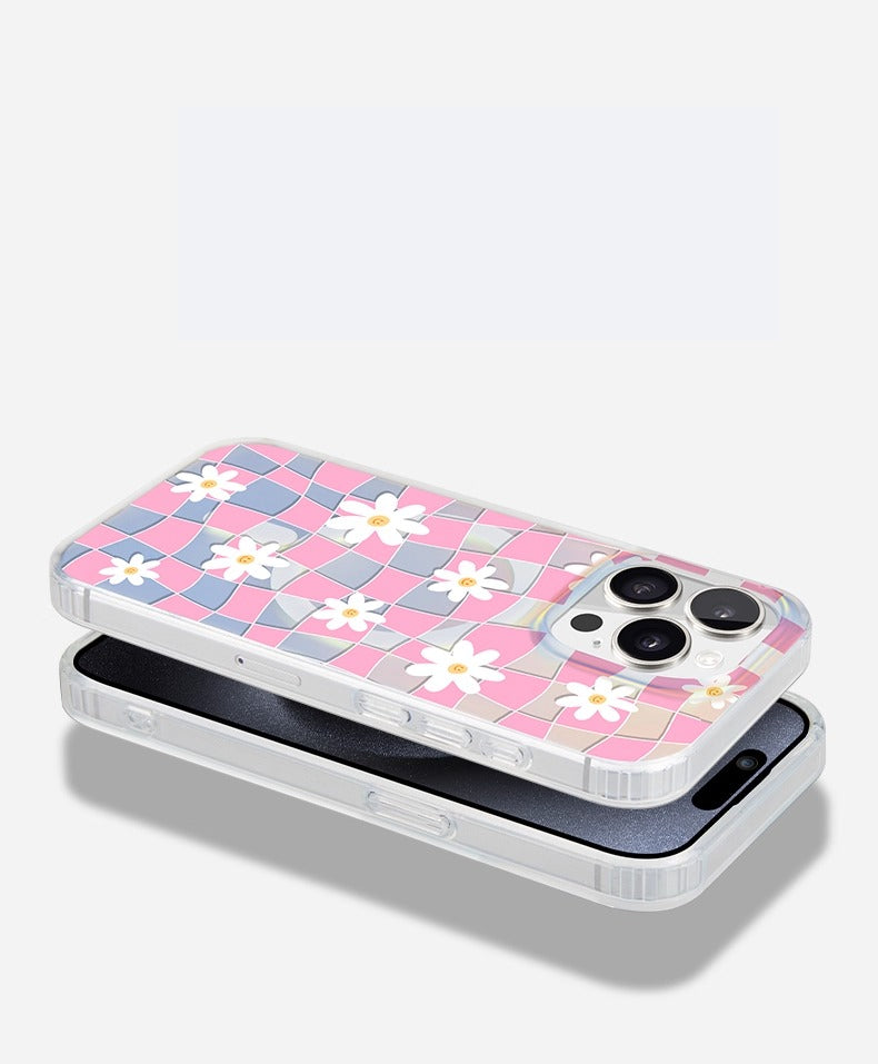 iCraftPro | Applicable to Apple 17promax mobile phone case, new iphone16pro female 15 magnetic laser magsafe high-end sense 14 gradient niche 13 creative fresh flower ip12 protective case