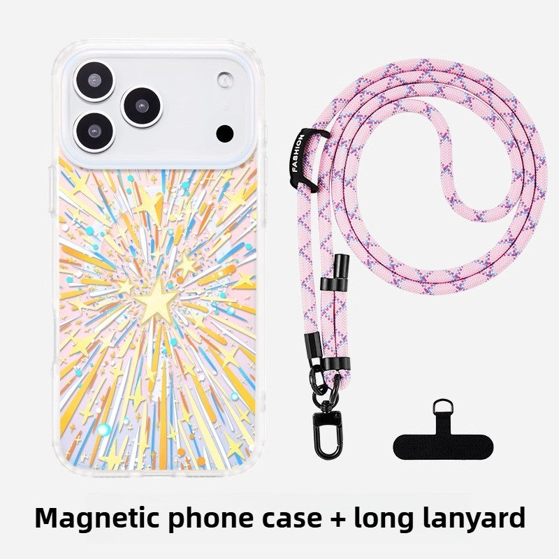 iCraftPro | Magnetic Case for IPhone with Gradient Holographic Star Design