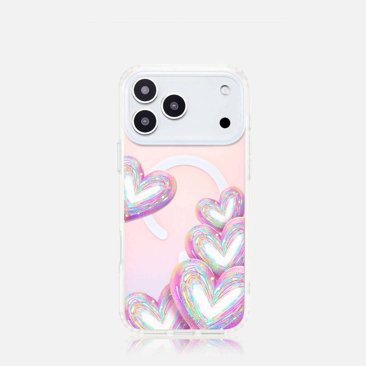 iCraftPro | Gradient Holographic Love MagSafe Case for iPhone 12-17 Pro Max