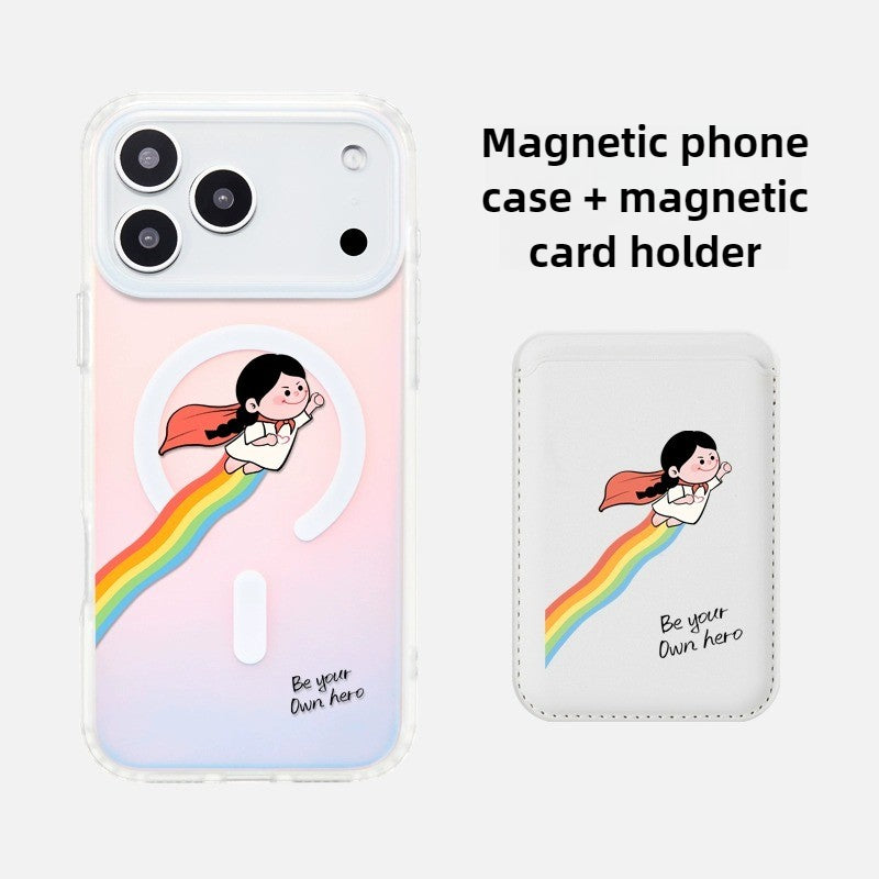 iCraftPro | Gradient Holographic MagSafe Case with Strap for iPhone 12-17 Pro Max