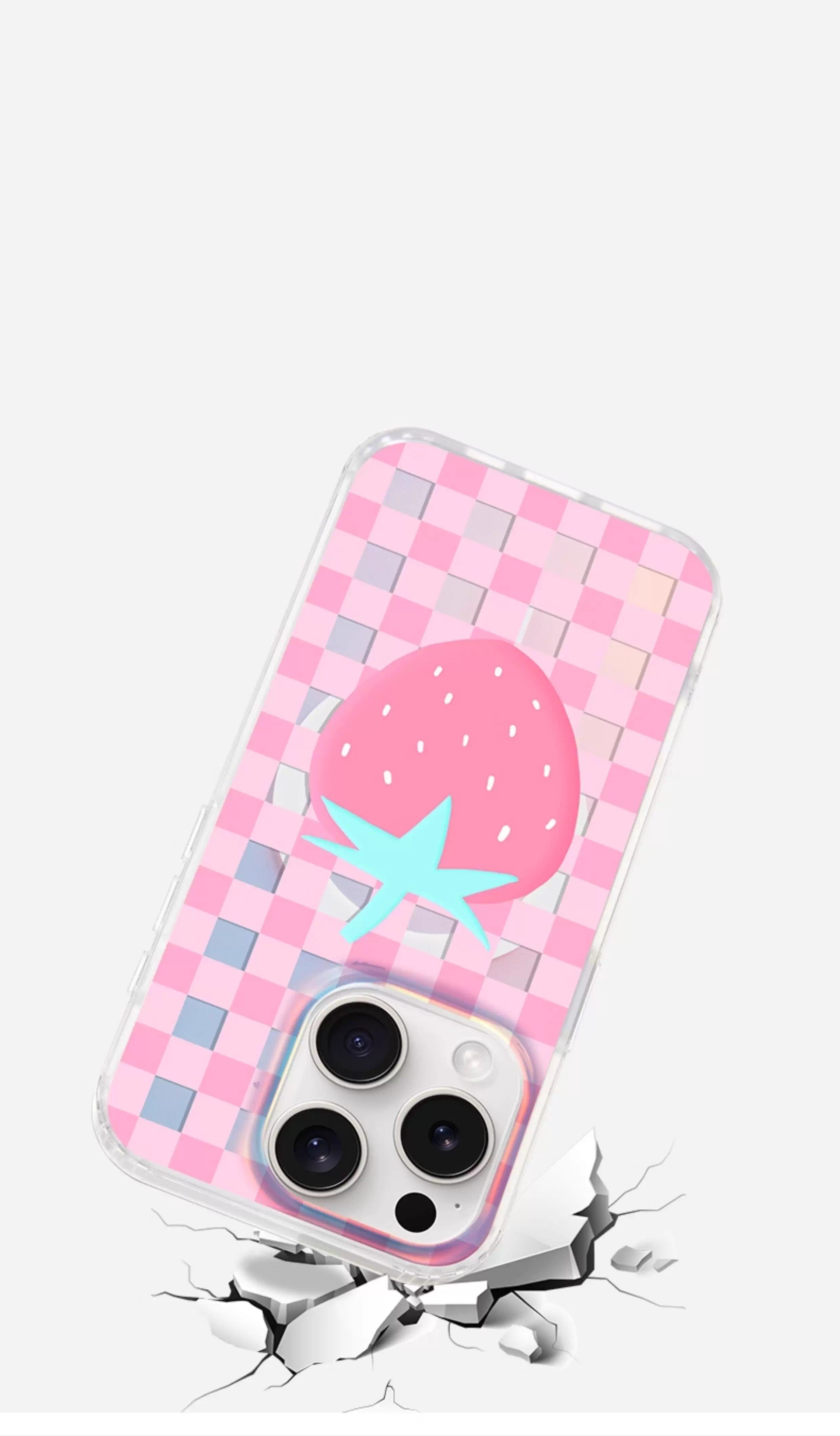 iCraftPro | Applicable to Apple 17promax mobile phone case new iphone16pro women's 15 advanced magnetic suction laser matte magsafe original 14 fresh strawberry 13 creative fresh ip12