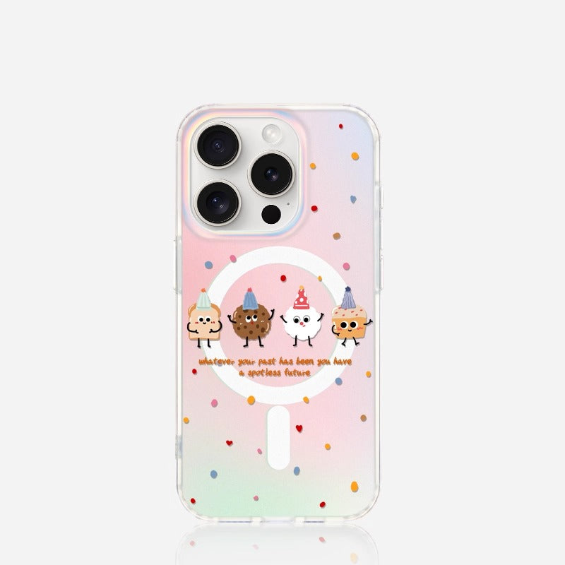 iCraftPro | Festive Holographic Case for Apple iPhone 17/16 Pro Max, Cute Christmas Sticker Design, MagSafe Magnetic & Shockproof