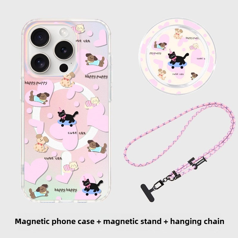 iCraftPro | Chic Adorable Pet Case - Magnetic Frosted Finish for iPhone 12 to 17 Pro Max
