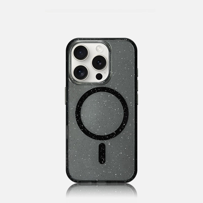 iCraftPro | Magsafe Compatible Case for iPhone 15 Pro Max 14 13 12, Translucent Shimmering Glitter Cover, Stylish Protective Shell for Women