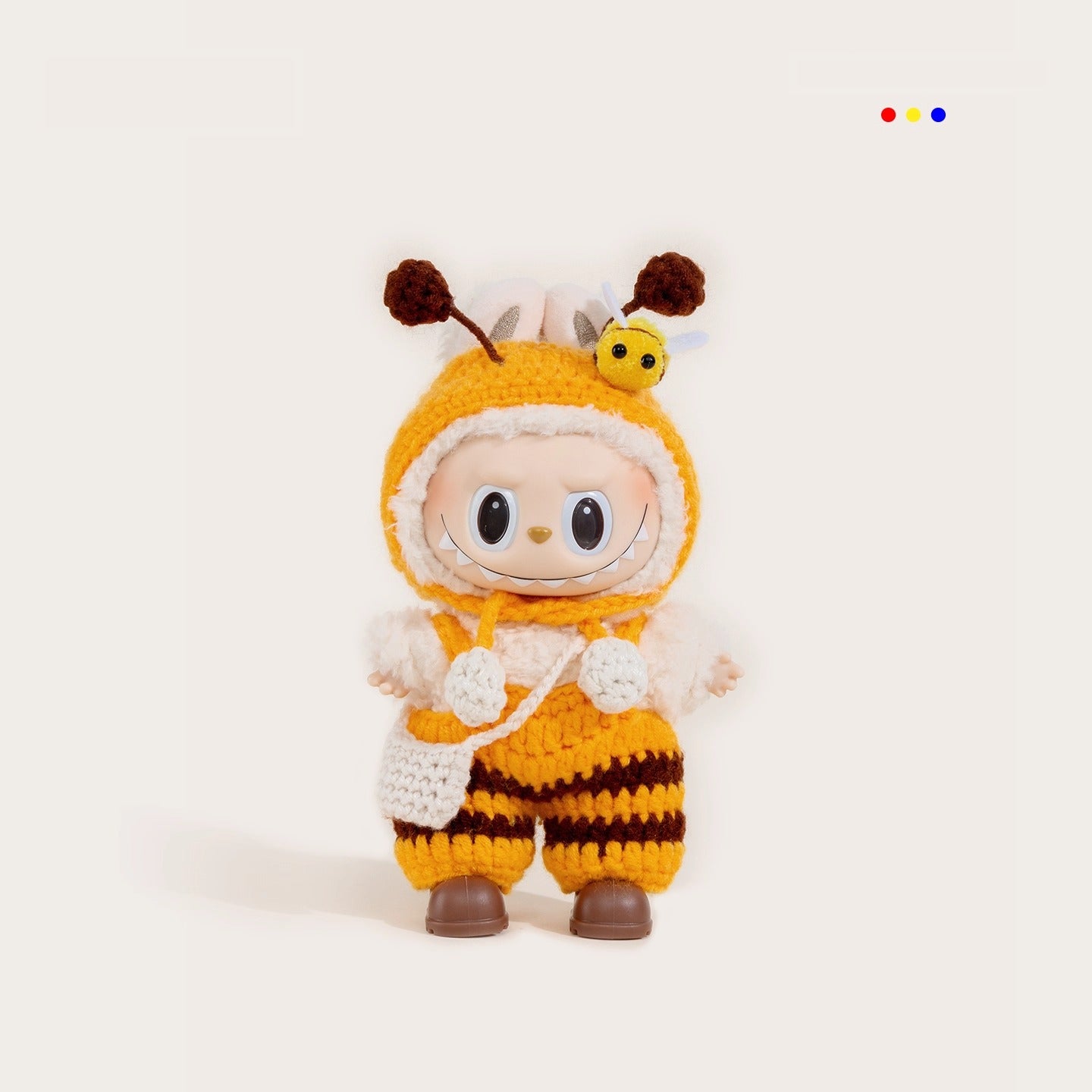 iCraftPro | Cute Crochet Bee Labubu Doll Handmade 5pcs Clothes