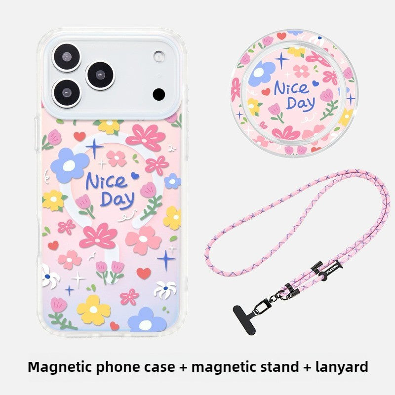 iCraftPro | MagSafe Case: Floral Design with Strap