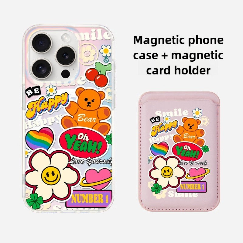 iCraftPro | Fresh Creative Sunflower Case, Magnetic with Strap for iPhone 12 to 17 Pro Max