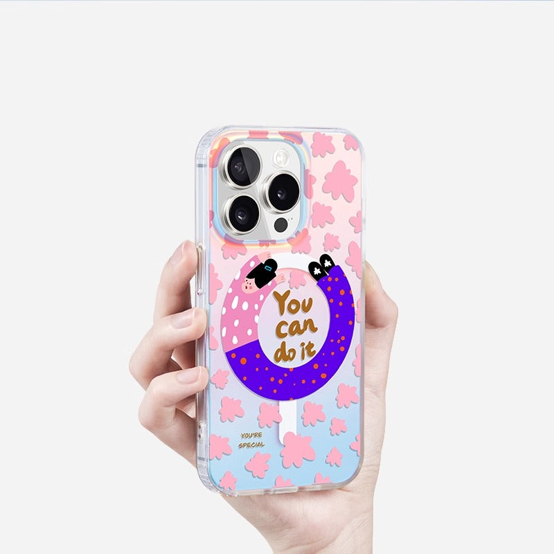 iCraftPro | MagSafe Case for iPhone 12-17 Pro Max: Holographic Matte, Trendy & Cute, Women's Premium Style.