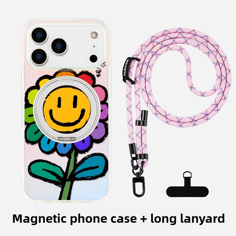 iCraftPro | Magnetic Stand Case for iPhone 13-17 Pro Max | Niche Rainbow Prism