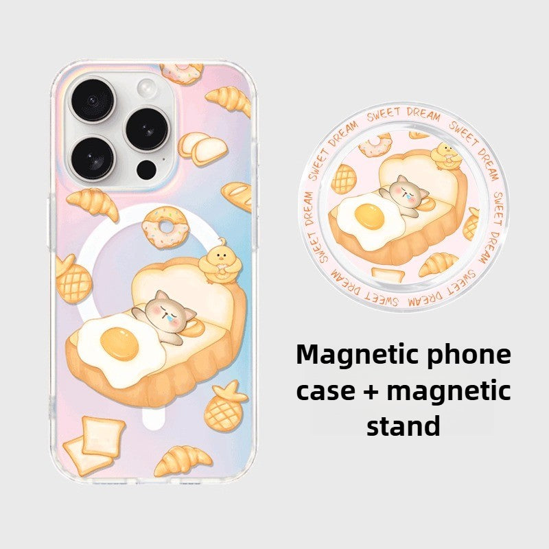 iCraftPro | Apple 17promax mobile phone case new iphone16pro female 15 magnetic attraction gradual change laser magsafe advanced sense 14 cute 13 cartoon cat ip12 protective case