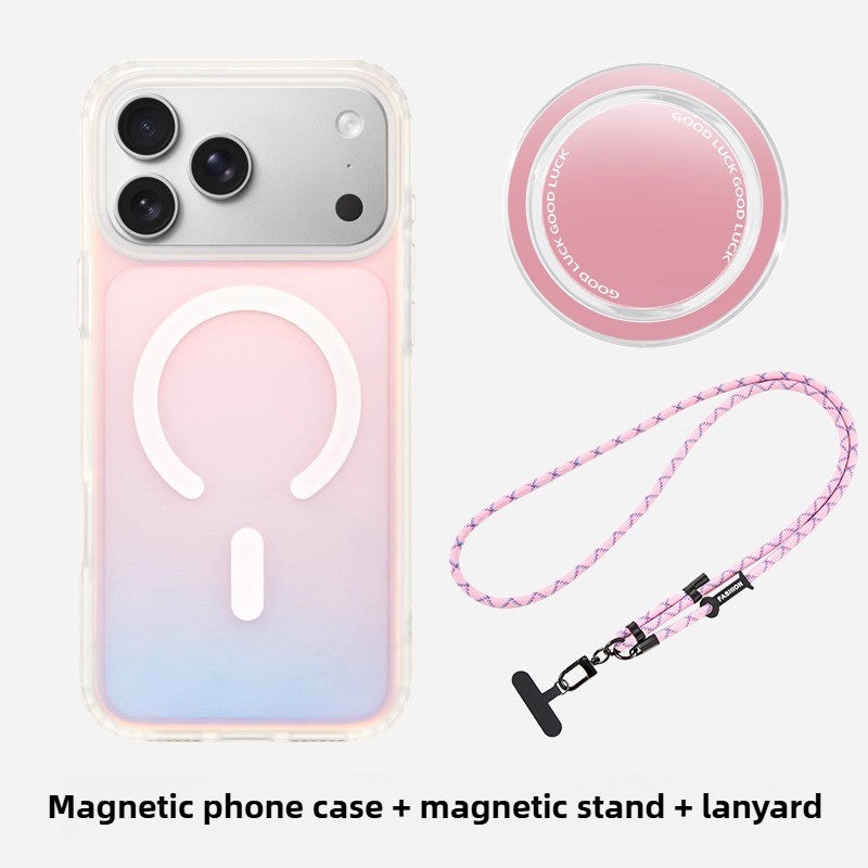 iCraftPro | Iridescent MagSafe Case for iPhone 17-13 Series with Detachable Lanyard