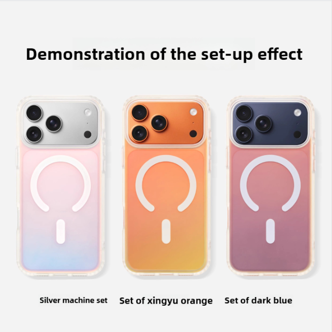 iCraftPro | Iridescent MagSafe Case for iPhone 17-13 Series with Detachable Lanyard